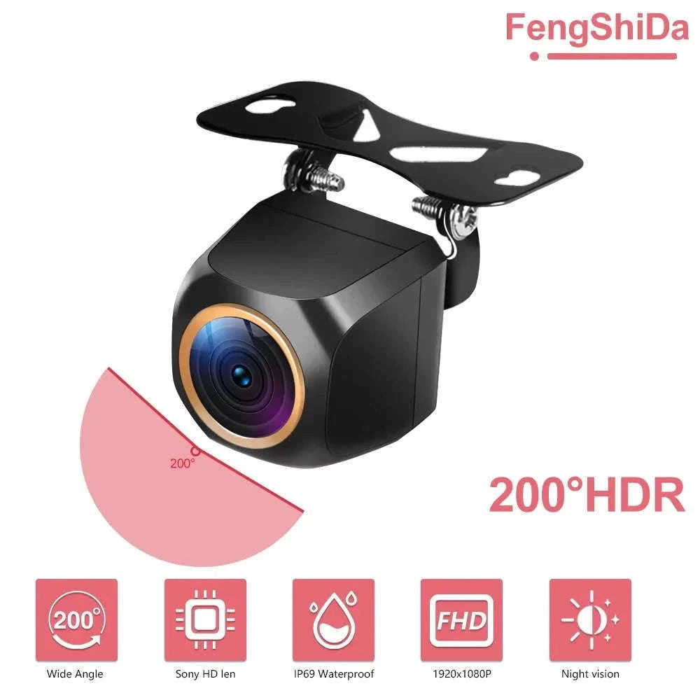 1080P Car Rear View Camera with 200° Fisheye Lens-200 / 12 V