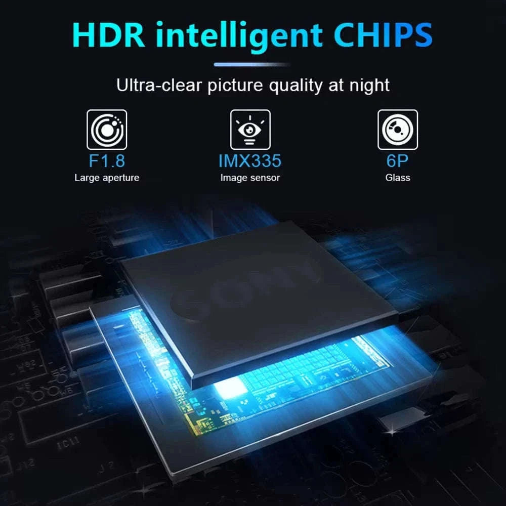 1080P Car Rear View Camera with 200° Fisheye Lens-200 / 12 V