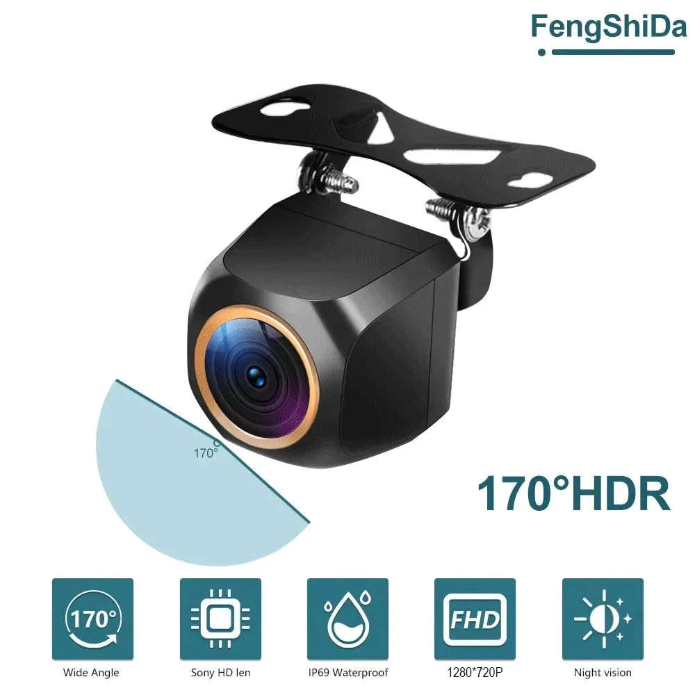 1080P Car Rear View Camera with 200° Fisheye Lens-200 / 12 V