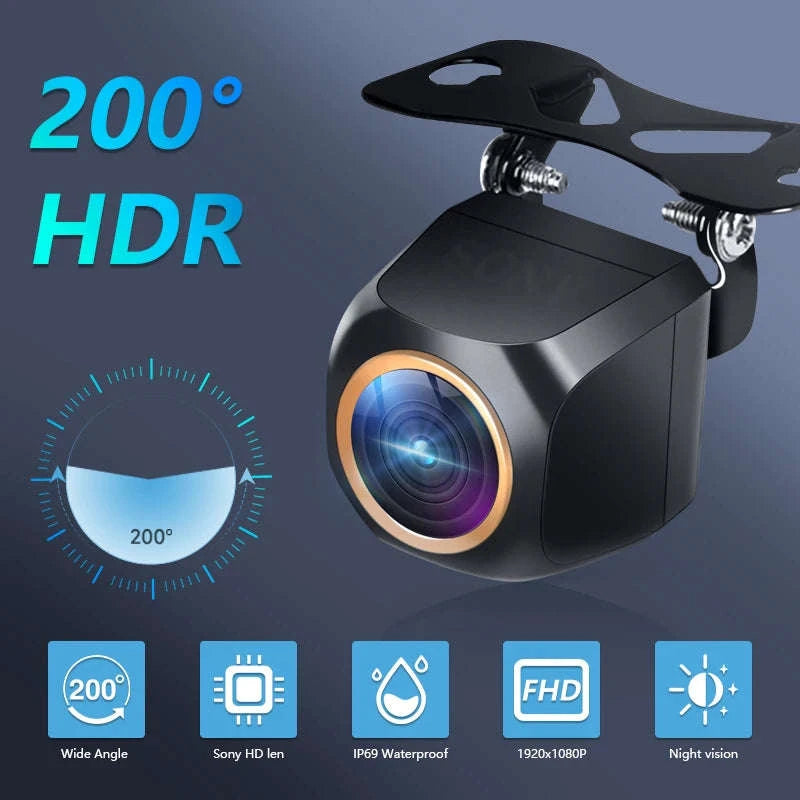 1080P Car Rear View Camera with 200° Fisheye Lens-200 / 12 V
