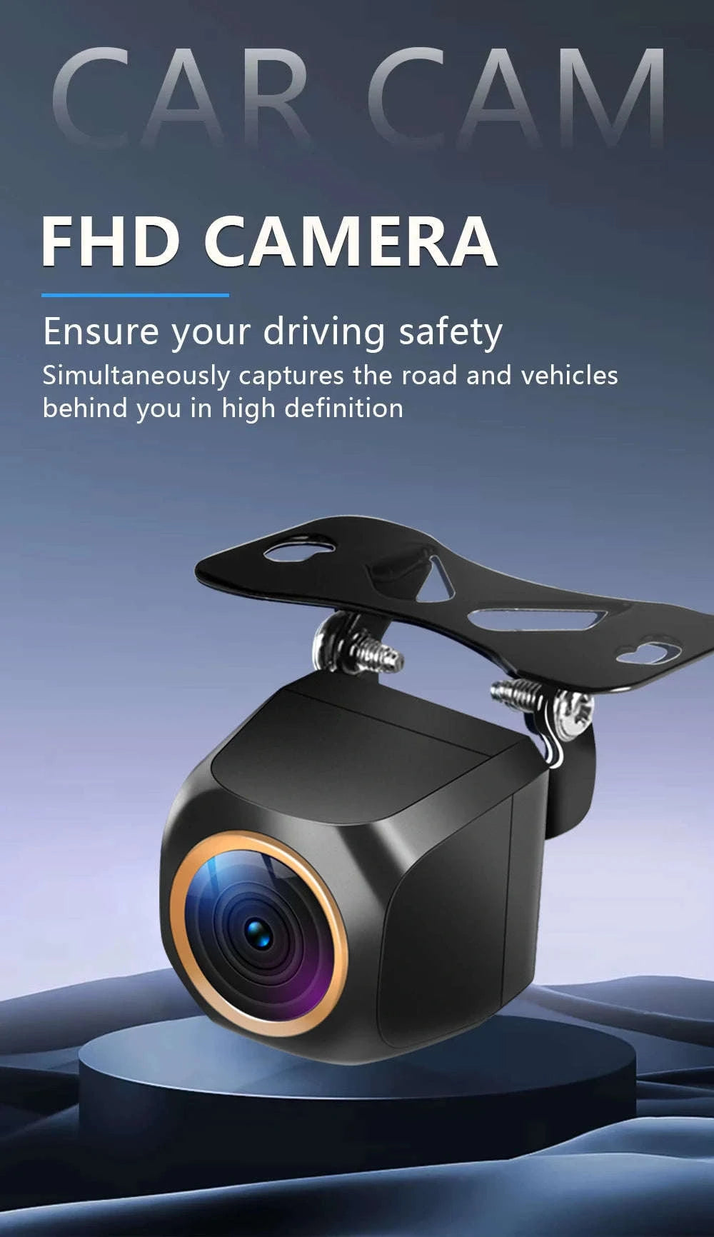 1080P Car Rear View Camera with 200° Fisheye Lens-200 / 12 V