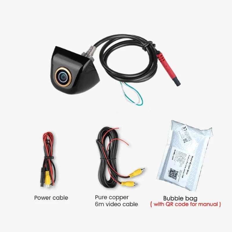 1080P Car Rear View Camera with Night Vision-CVBS AHD 720P Silver / 12V-24V