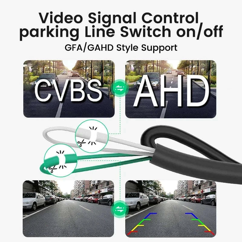 1080P Car Rear View Camera with Night Vision-CVBS AHD 720P Silver / 12V-24V
