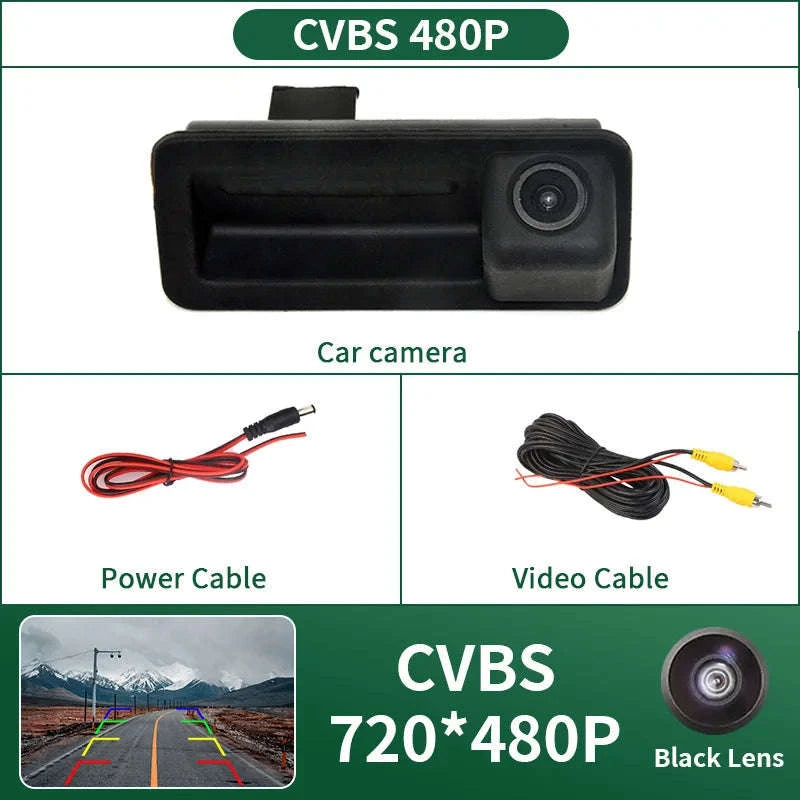 1080P Car Rear View Reverse Camera-AHD 1080P-CVBS / 12 V