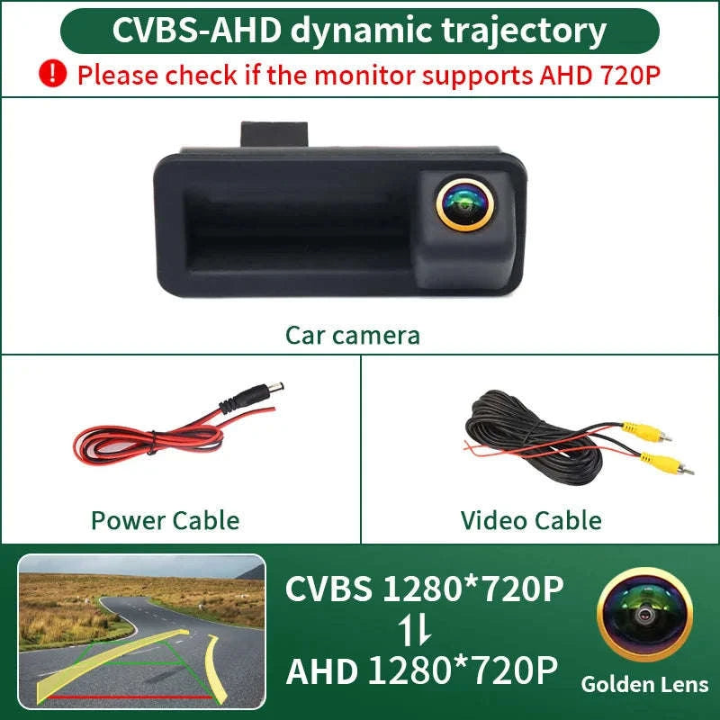 1080P Car Rear View Reverse Camera-AHD 1080P-CVBS / 12 V
