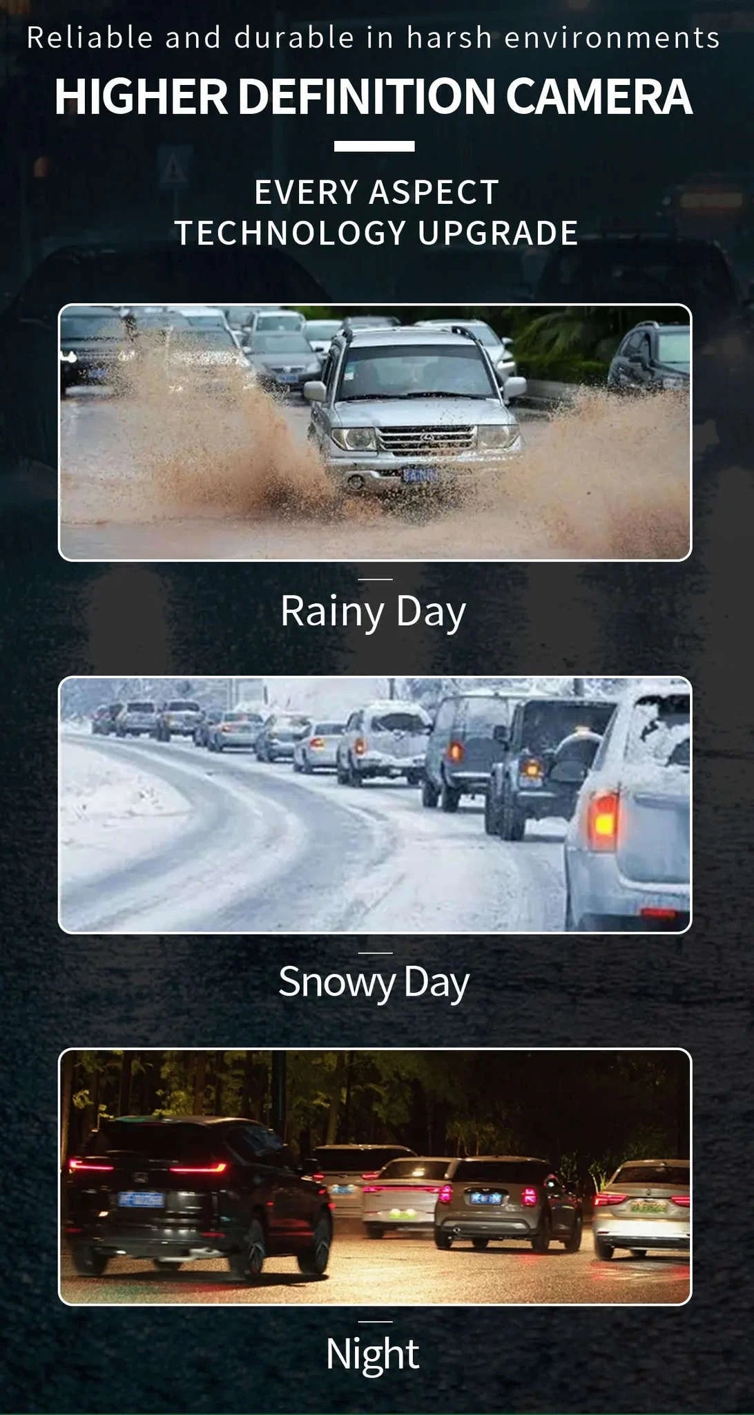 1080P Car Rear View Reverse Camera-AHD 1080P-CVBS / 12 V