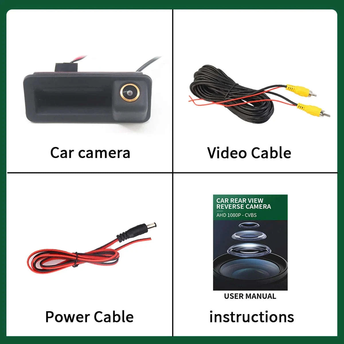 1080P Car Rear View Reverse Camera-AHD 1080P-CVBS / 12 V