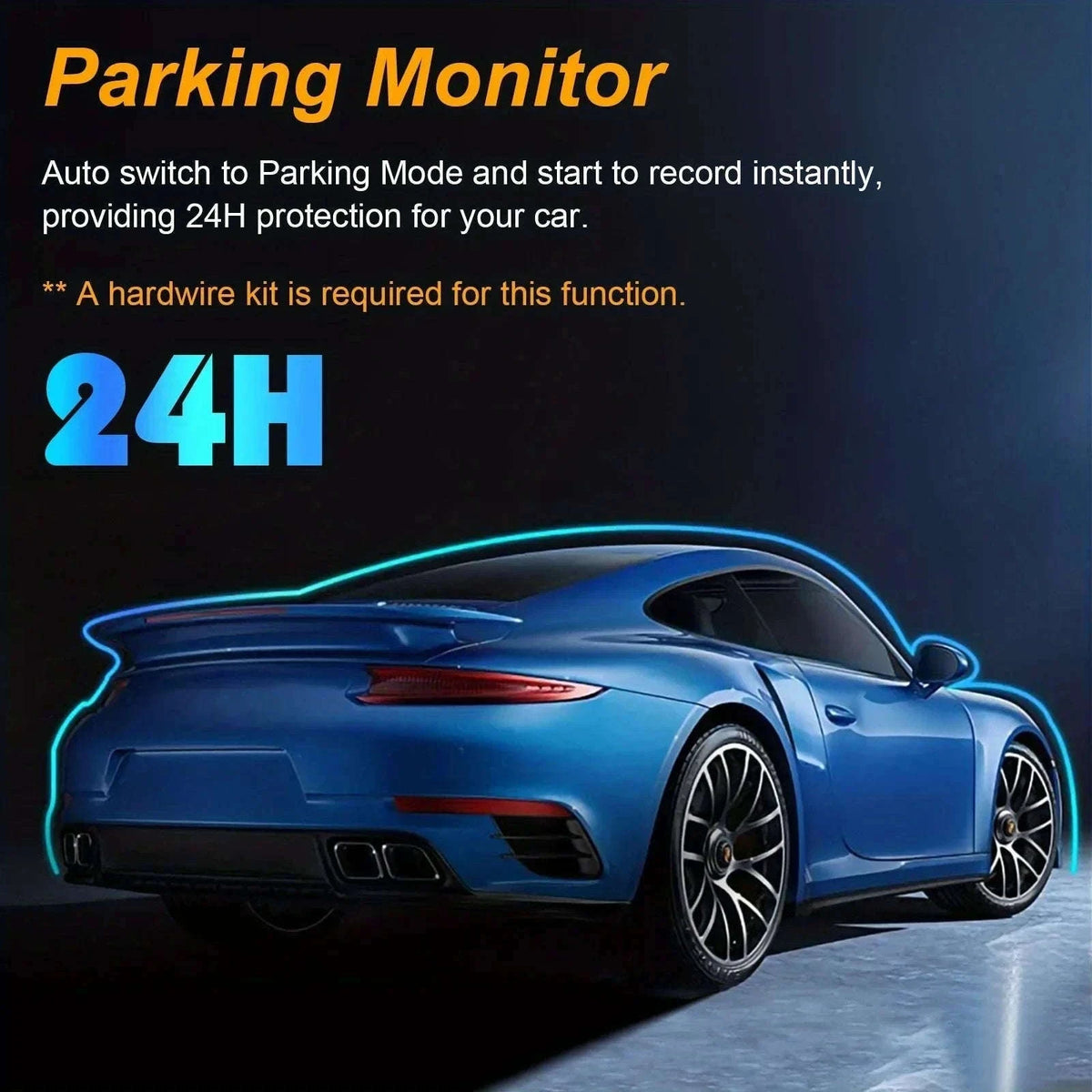 1080P Dash Camera Portable Car DVR for Clear Road Recording-D50 / 64G