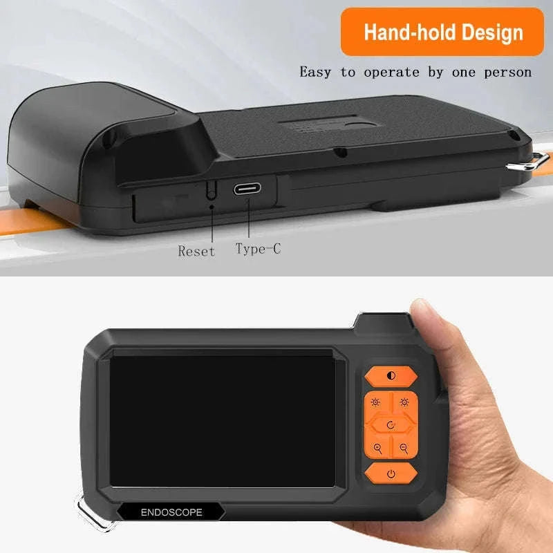 1080P Endoscope Camera with 4.3" Screen & Rigid Cable-20m