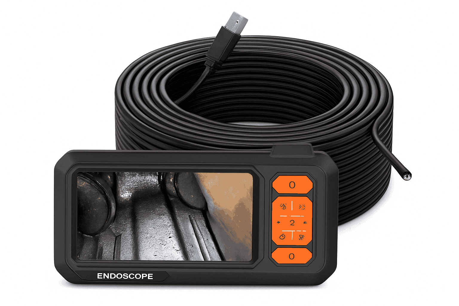 1080P Endoscope Camera with 4.3" Screen & Rigid Cable-20m