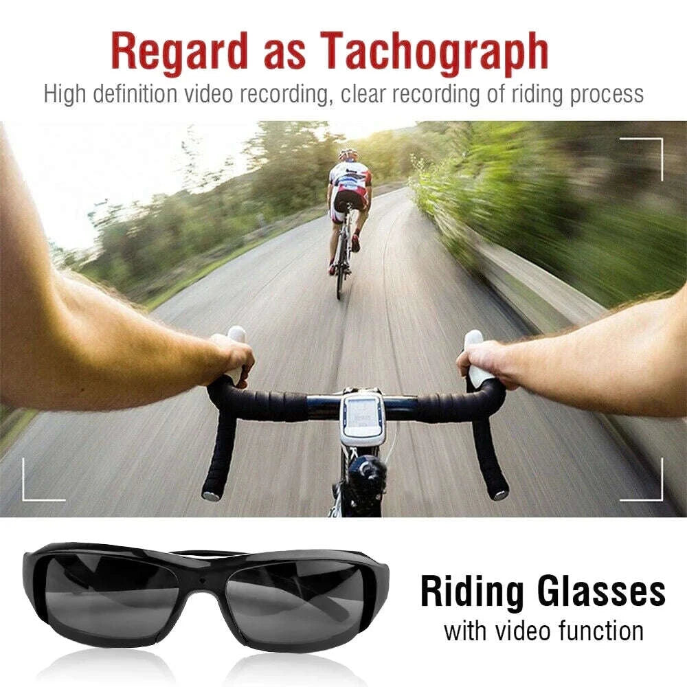 1080P HD Camera Glasses with Audio Recording and 120° Wide Angle-black / China Mainland