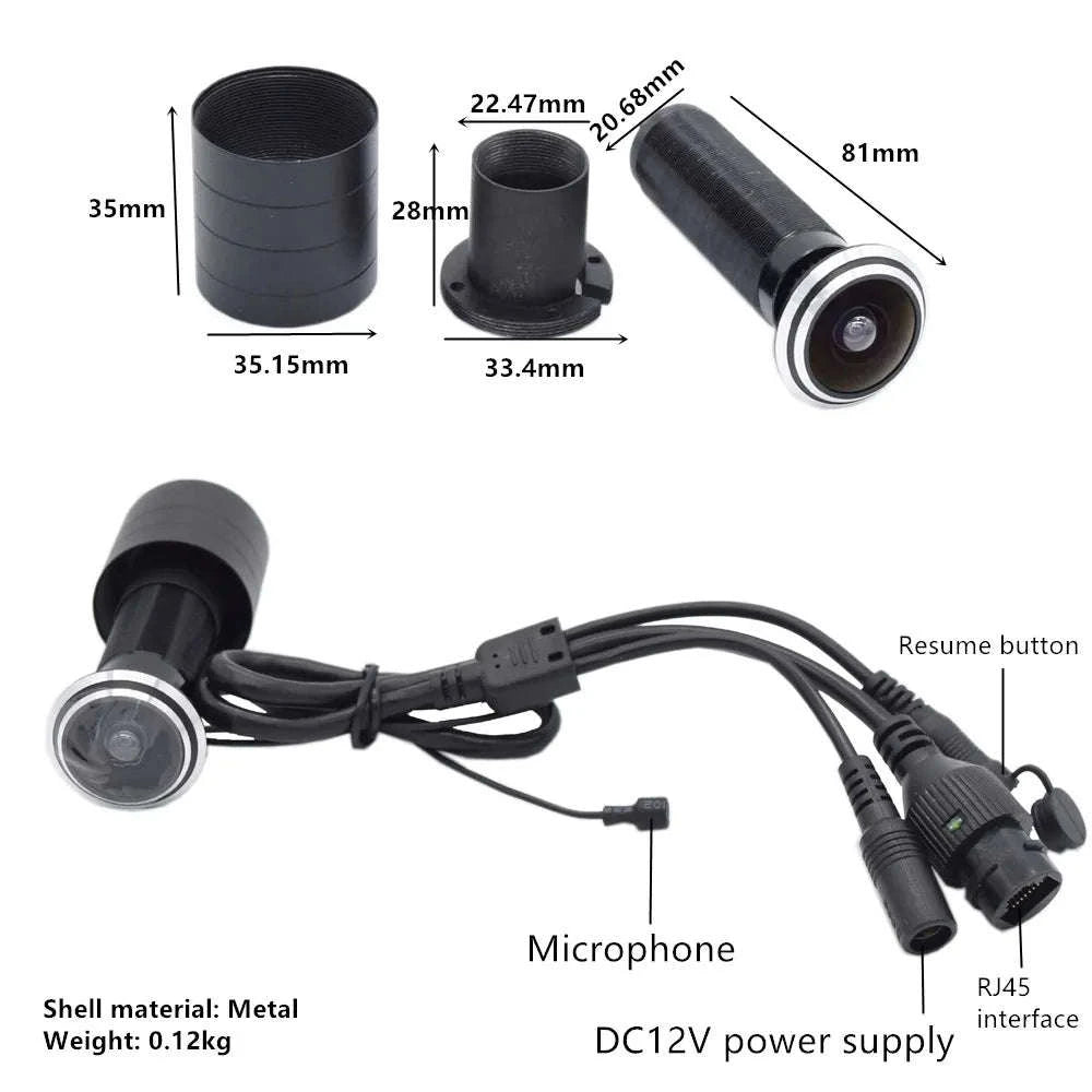 1080P HD Door Peephole POE IP Camera-8G(add POE) / 1.7mm