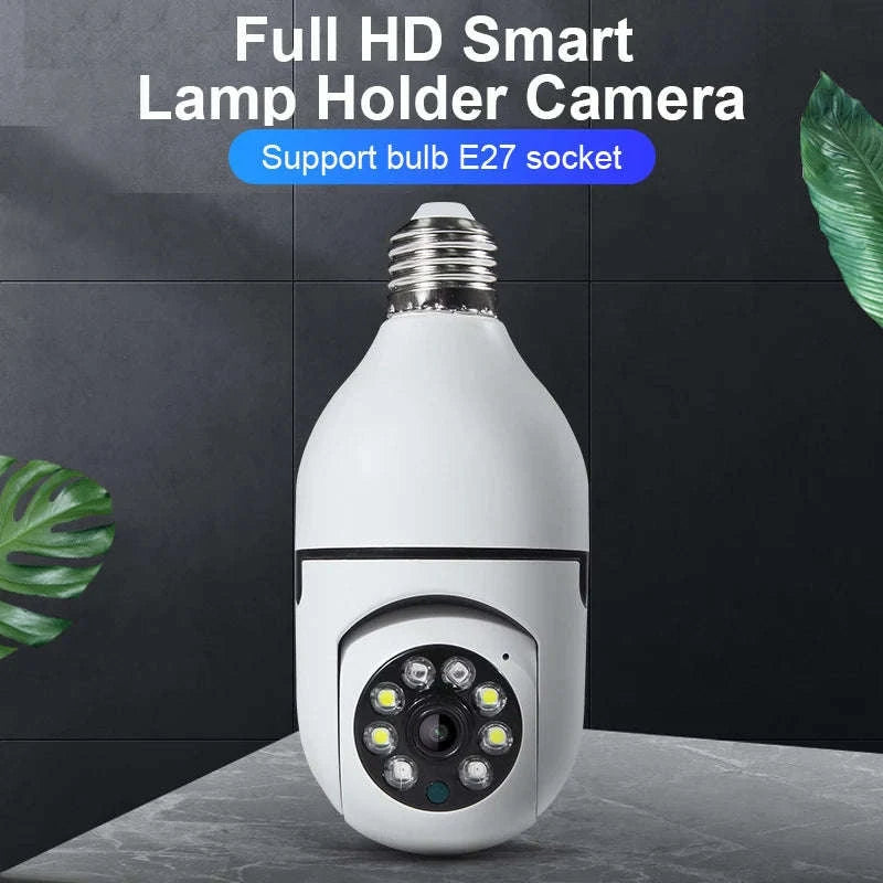 1080P HD E27 Bulb Security Camera WiFi-White