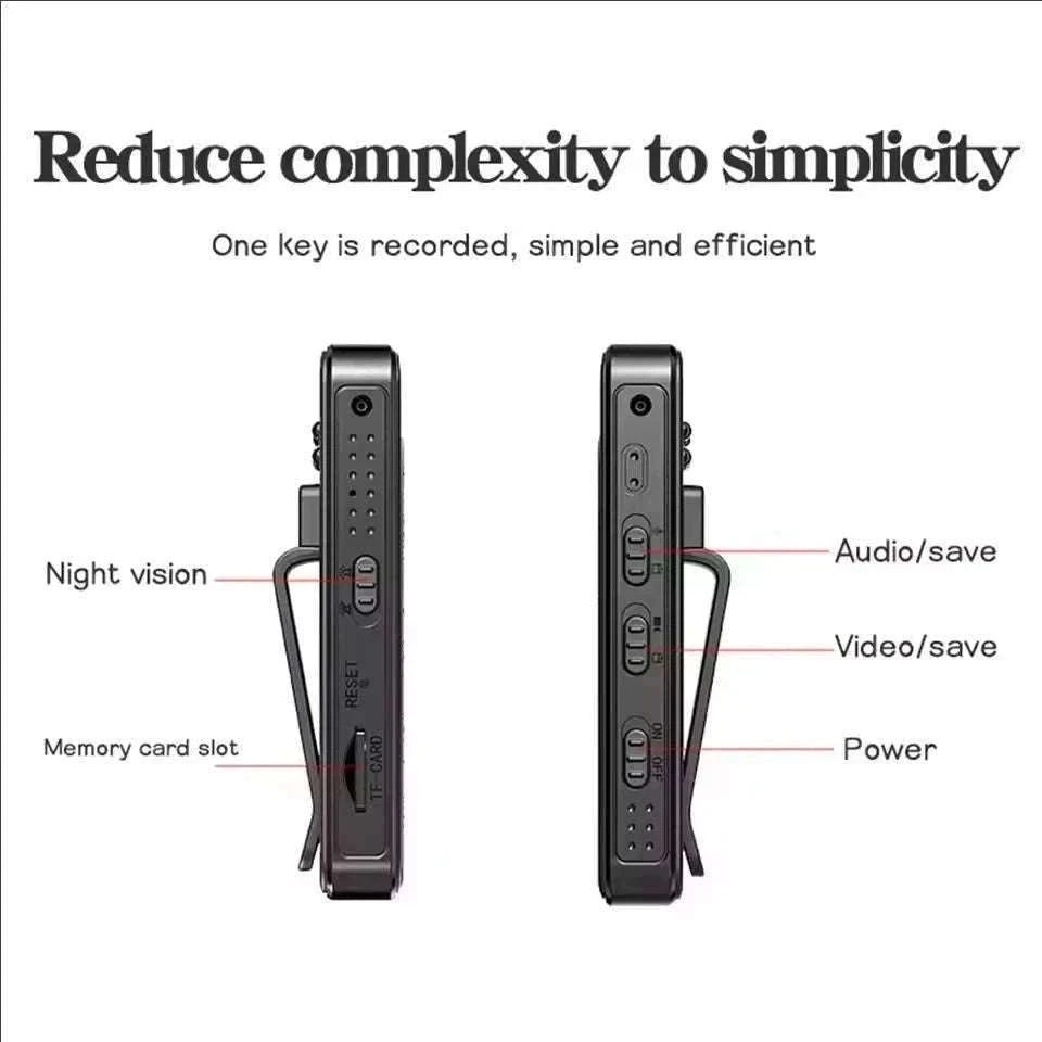 1080P HD Mini Camera with Night Vision-black / Without TF Card