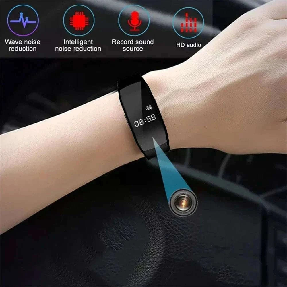 1080P HD Recording Watch with Video, Voice Recorder & Photo Capture-black / 8 GB