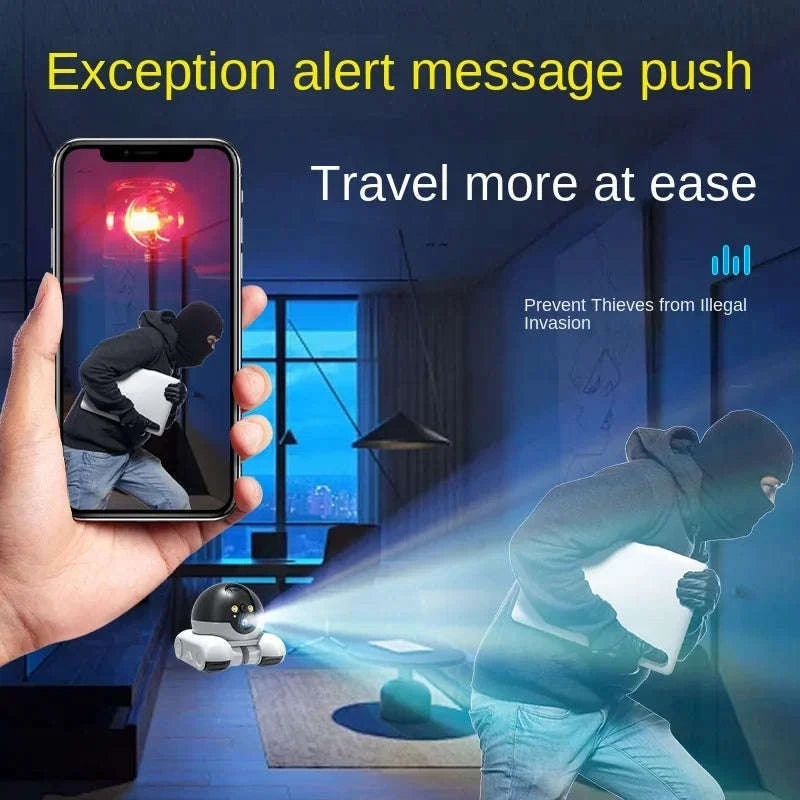 1080P HD WiFi PTZ Robot Camera-2MP And 64G Card / EU Plug