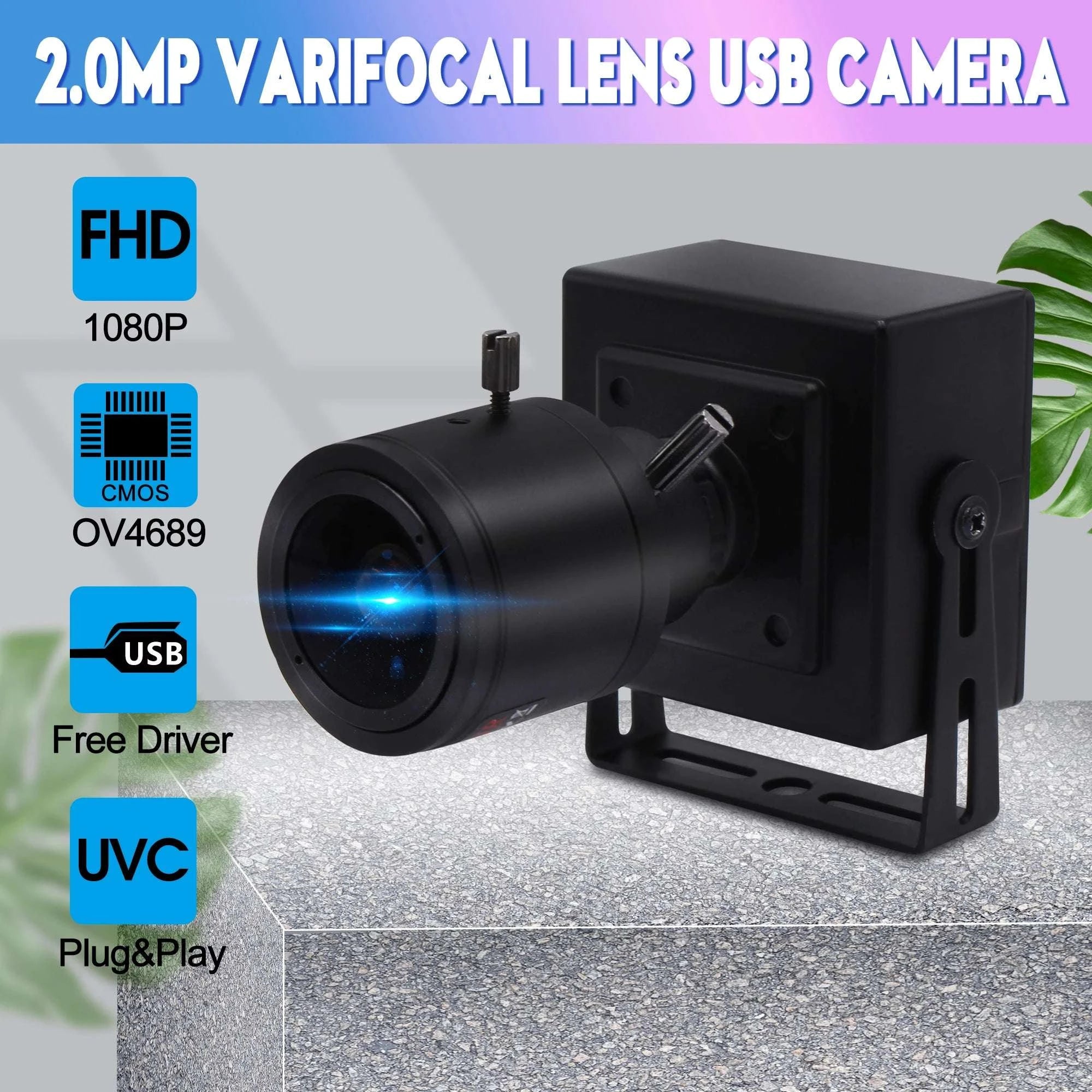 1080P High Speed USB Camera 260FPS 2MP Manual Zoom Webcam-2.8-12mm manual lens