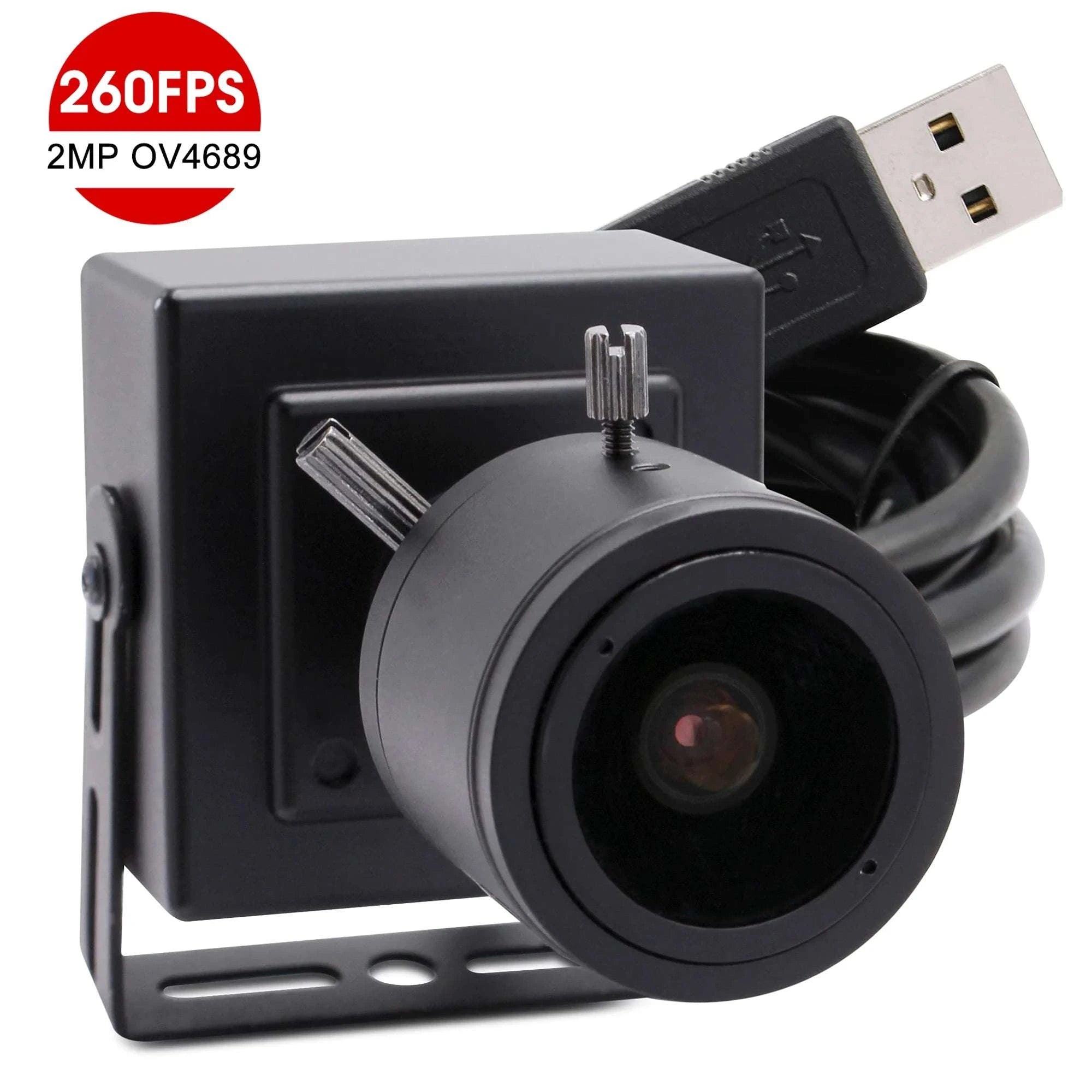 1080P High Speed USB Camera 260FPS 2MP Manual Zoom Webcam-2.8-12mm manual lens
