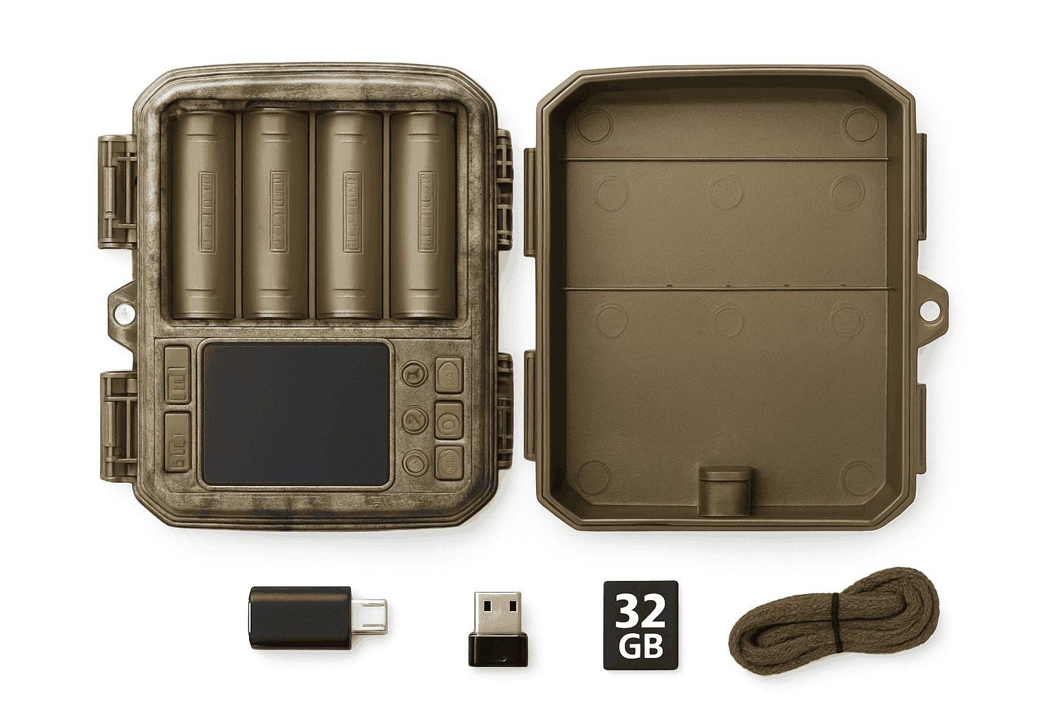 1080P Hunting Camera with Night Vision, 120° Detection, IP65-2PCS DL003 None card / China Mainland
