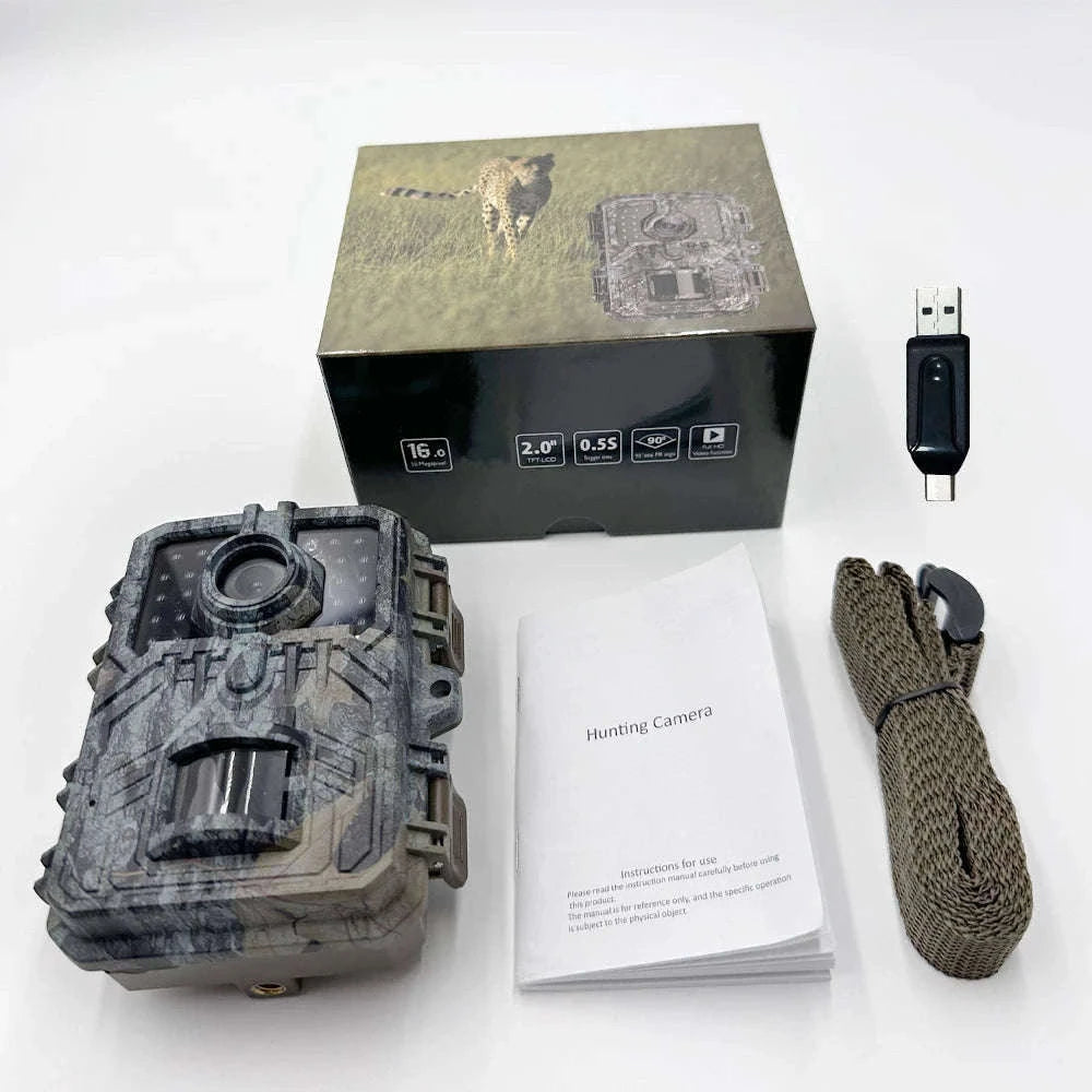 1080P Hunting Camera with Night Vision, 120° Detection, IP65-2PCS DL003 None card / China Mainland
