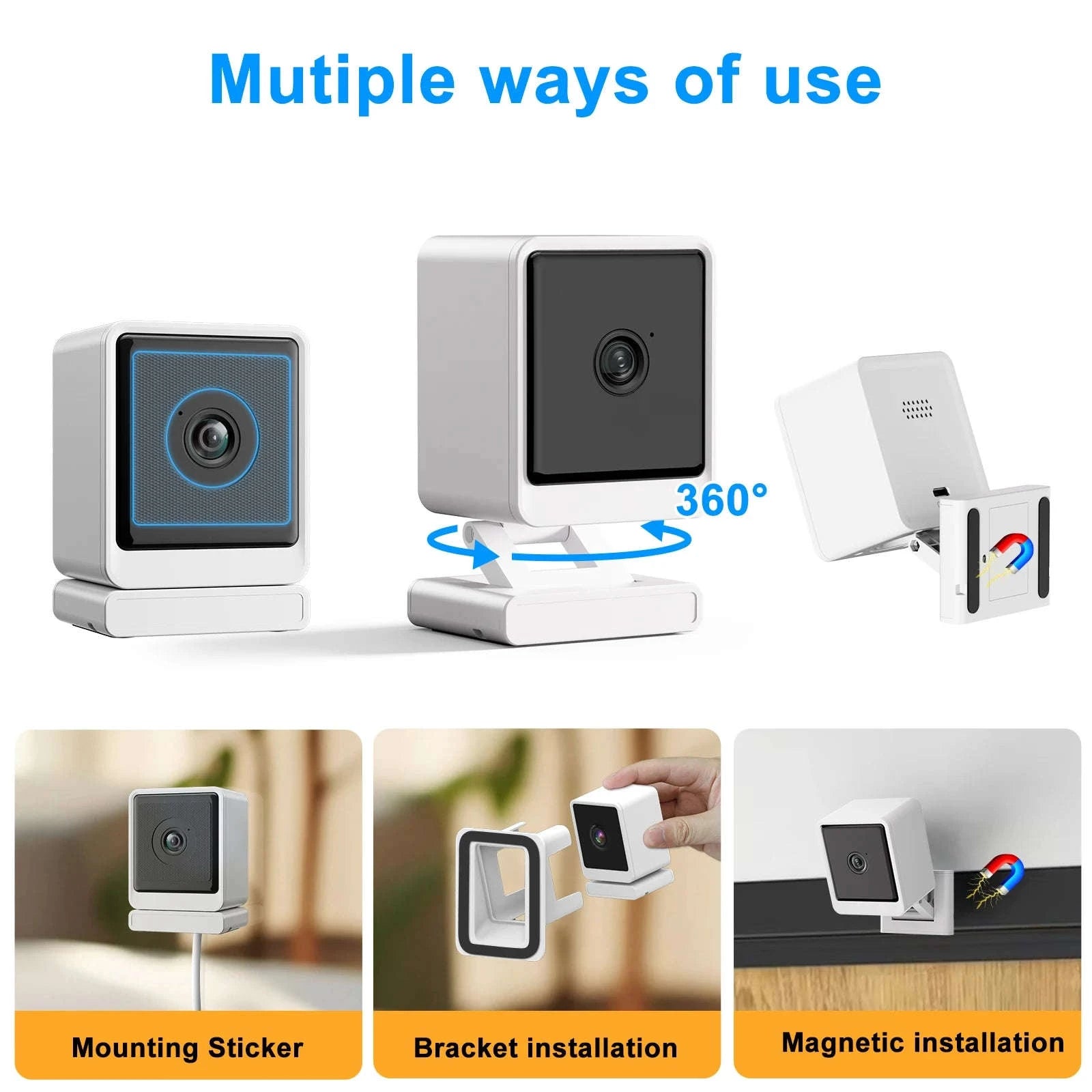 1080P Indoor Window Security Camera with 2-Way Audio-1/4" / US Plug / United States