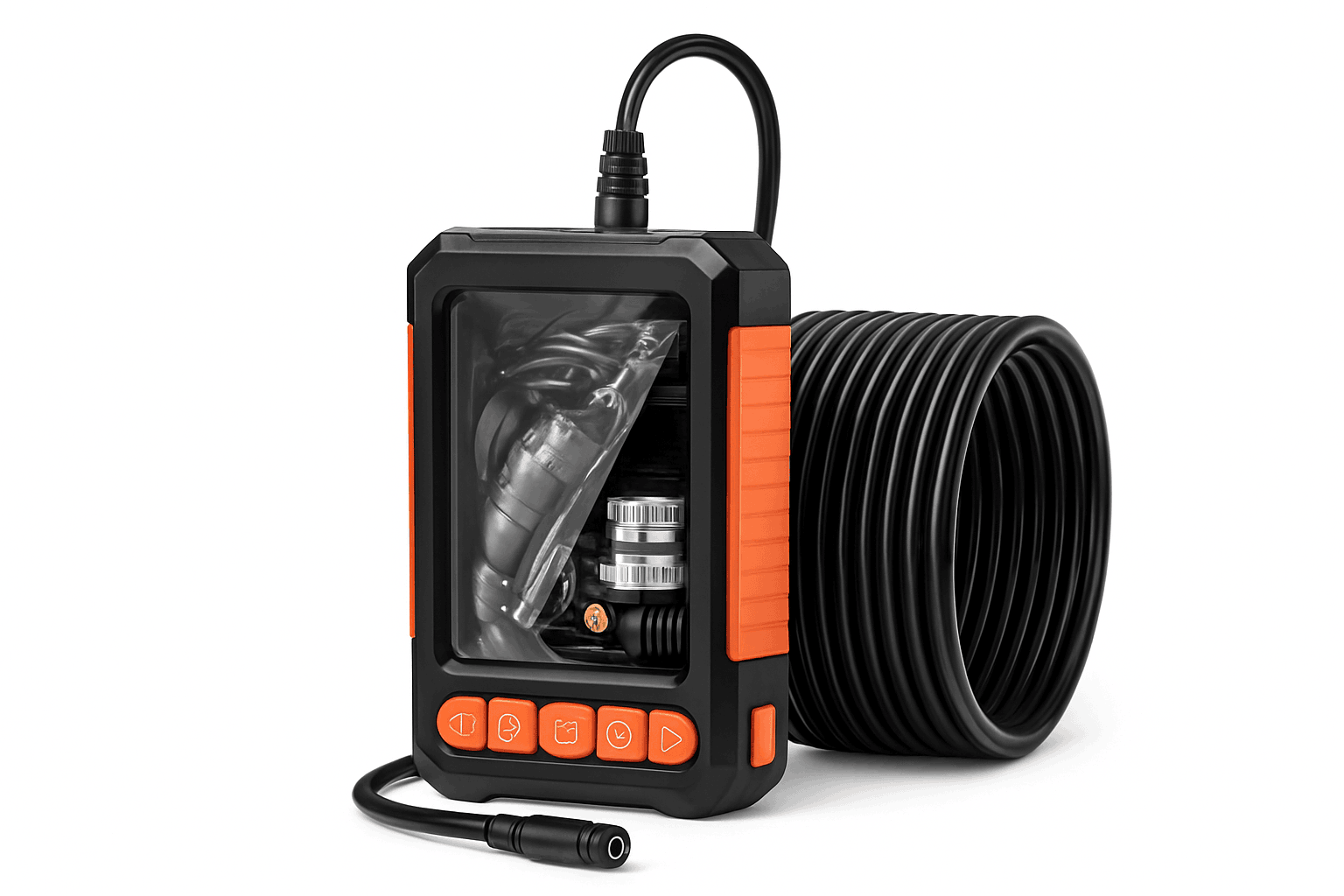 1080P Industrial Endoscope Camera with 4.3" IPS Screen-Dual Lens / 5m