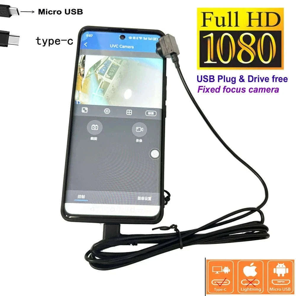 1080P Micro UVC OTG USB Mini Camera for Phones and Computers-type-c 1080P