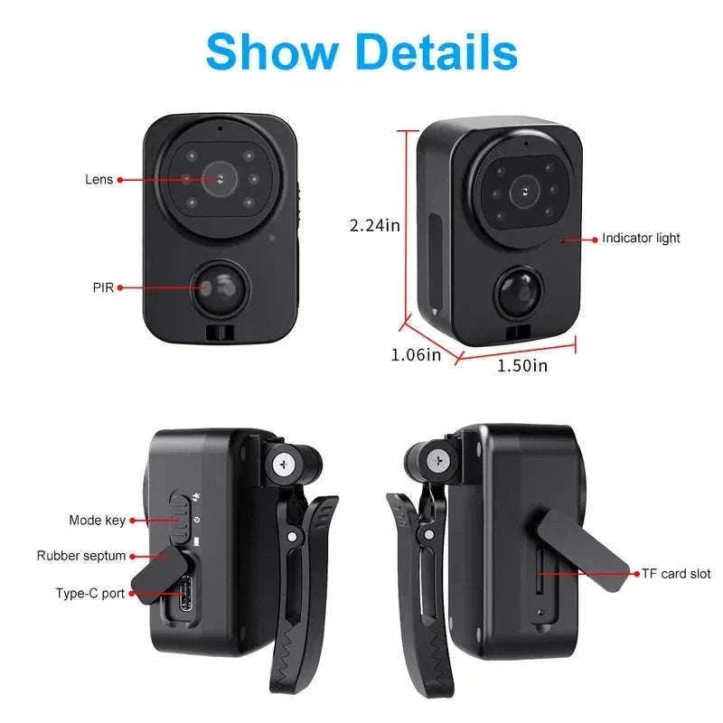 1080P Mini Body Camera Waterproof with Night Vision & PIR Motion Sensor-Waterproof Camera Ad