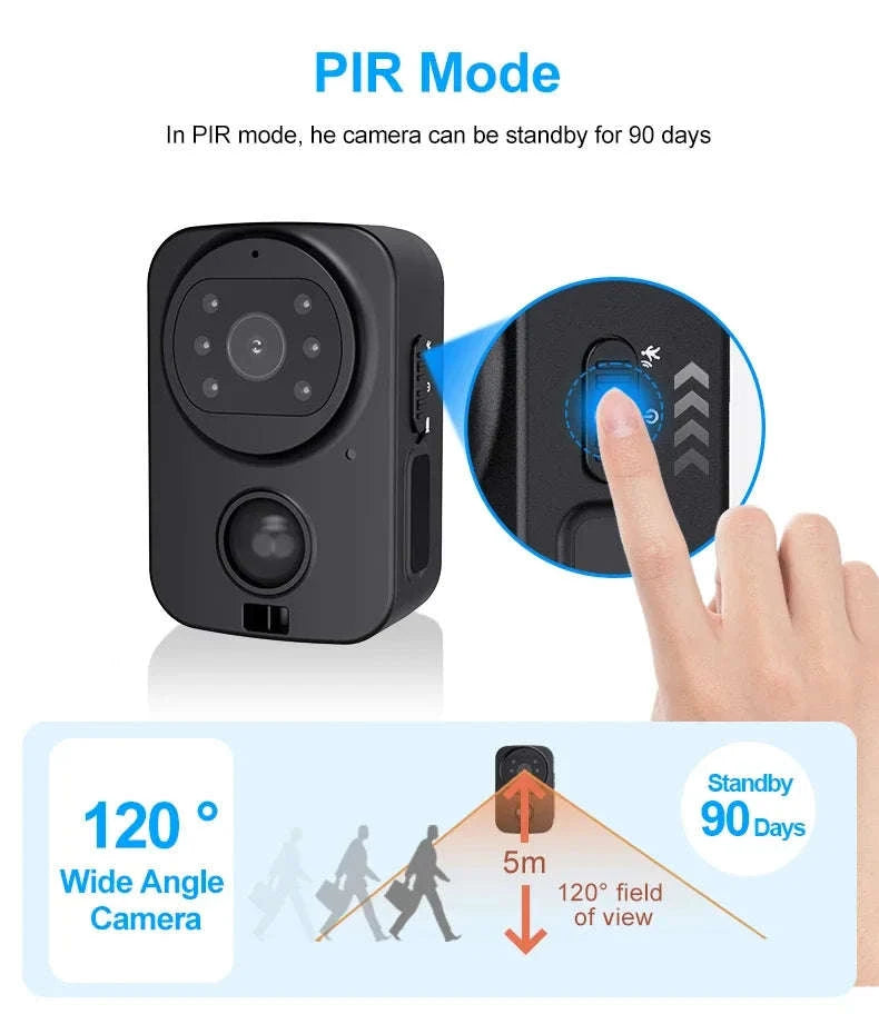 1080P Mini Body Camera Waterproof with Night Vision & PIR Motion Sensor-Waterproof Camera Ad