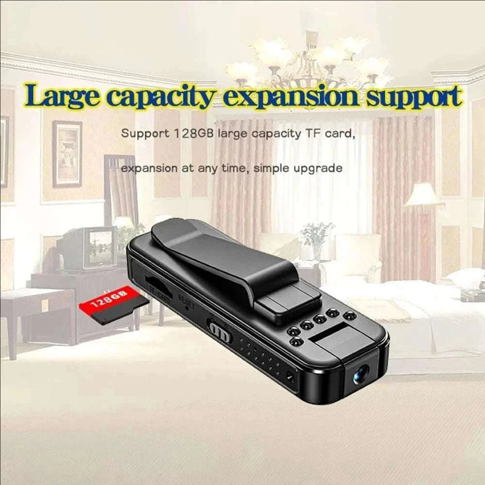 1080P Mini Body Camera with Night Vision Portable Surveillance Recorder-black / Without TF Card