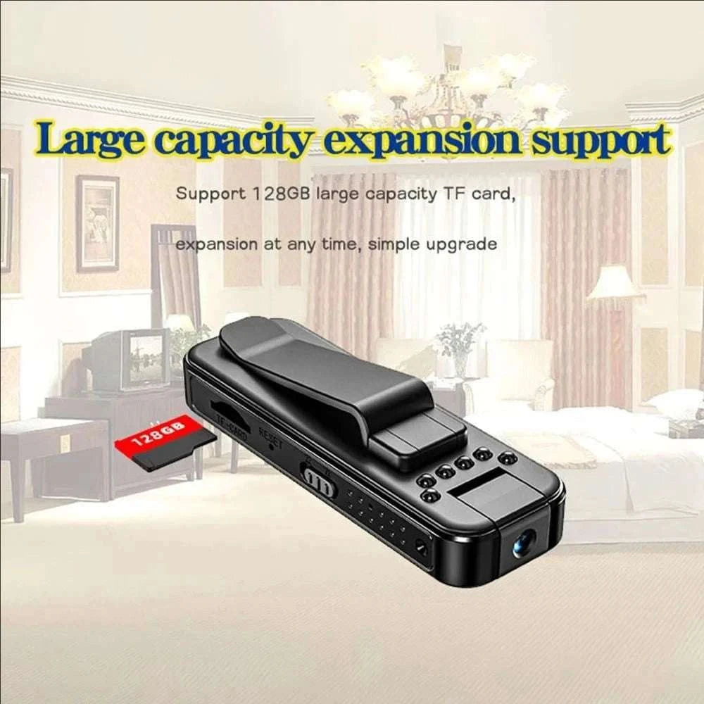 1080P Mini Body Camera with Night Vision Portable Surveillance Recorder-black / Without TF Card