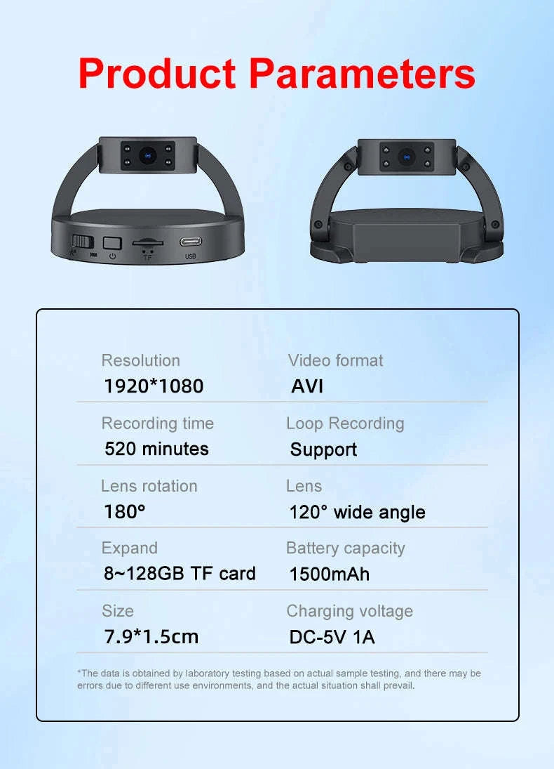 1080P Mini Camera with Motion Detection and 9-10 Hour Battery-MD35 / Only Camera