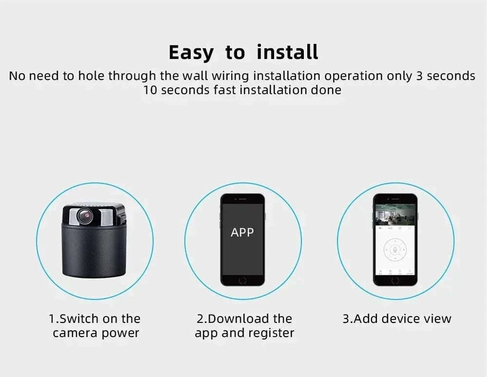 1080P Mini HD Camera Wireless WiFi Security Cam with Night Vision-
