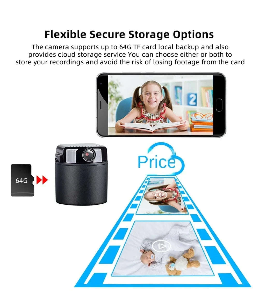 1080P Mini HD Camera Wireless WiFi Security Cam with Night Vision-Wifi mini cam / cam add 8gb card