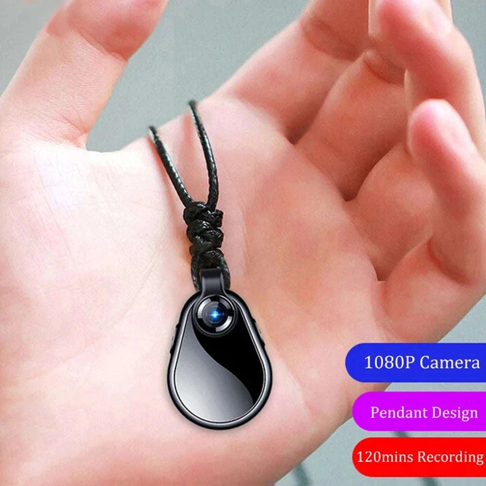 1080P Mini Hidden Camera Necklace with Wide Angle & Audio Recording-V2 / 16G