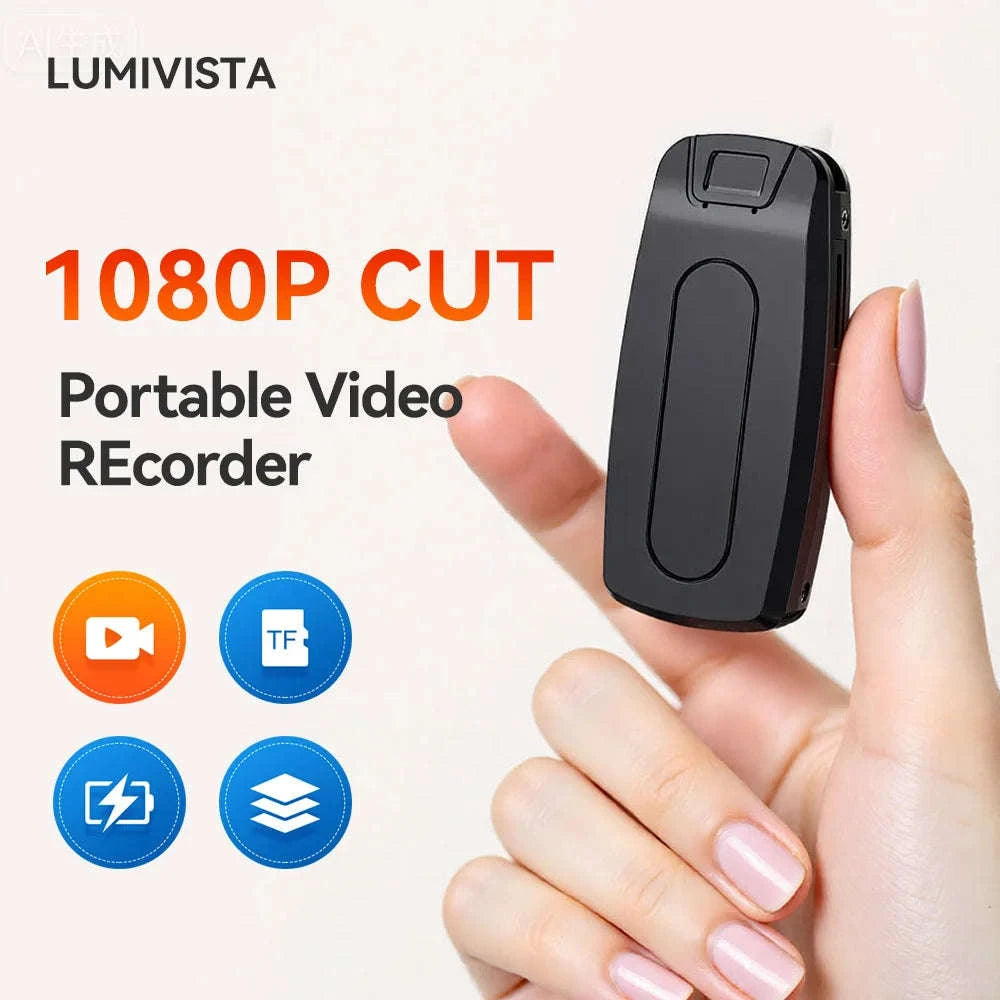 1080P Mini Hidden Camera with One-Button Recording & Audio Support-black / 64GB