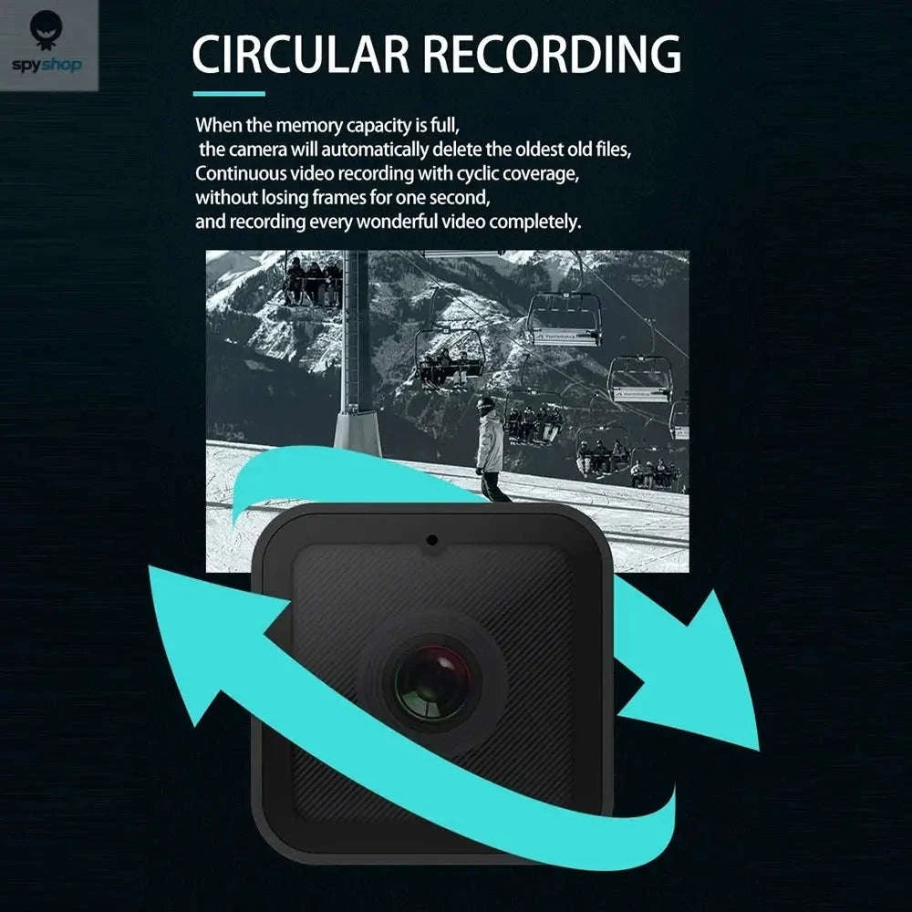 1080P Mini Sports Camera – WiFi Waterproof Action Cam for Outdoor Adventures-black