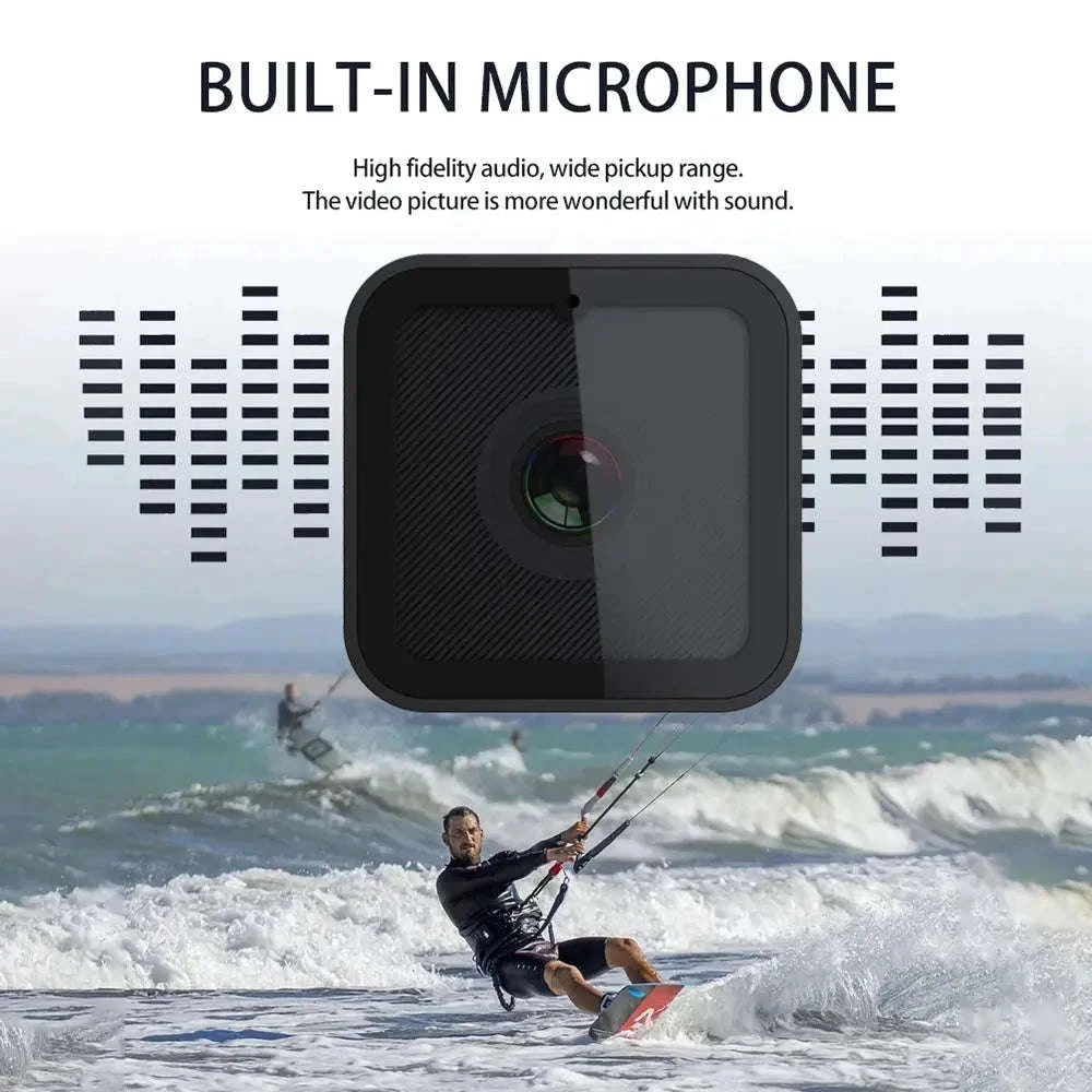 1080P Mini Sports Camera – WiFi Waterproof Action Cam for Outdoor Adventures-black