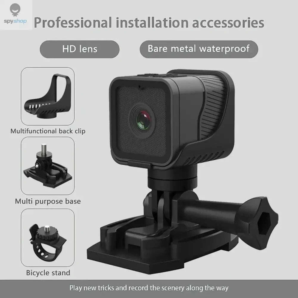 1080P Mini Sports Camera – WiFi Waterproof Action Cam for Outdoor Adventures-black