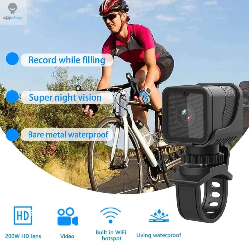 1080P Mini Sports Camera – WiFi Waterproof Action Cam for Outdoor Adventures-black