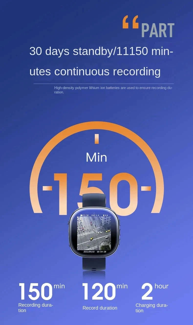 1080P Mini Watch Camera Recorder-V12 / 8GB