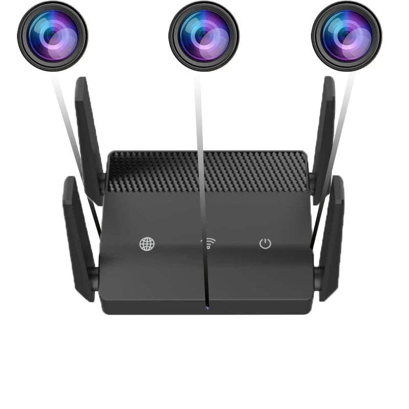 1080P Mini WiFi Camera with 270° Wide Angle & Triple Lens-Right 180 degrees / Camera 64G / China Mainland