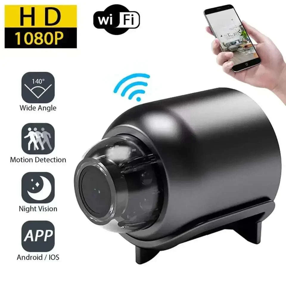1080P Mini WiFi Camera with HD Night Vision for Home Security-1080P Black