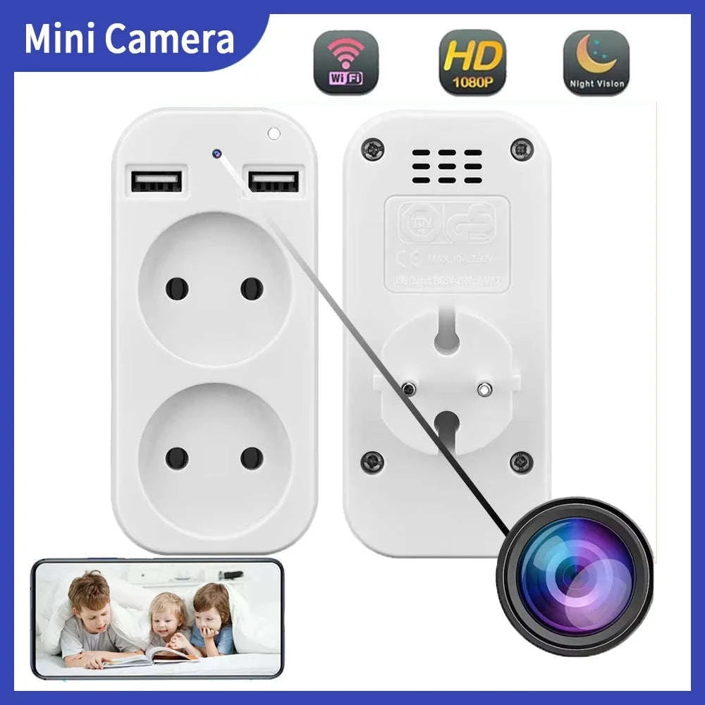 1080P Mini WiFi Security Camera USB Socket with Night Vision-CT-02