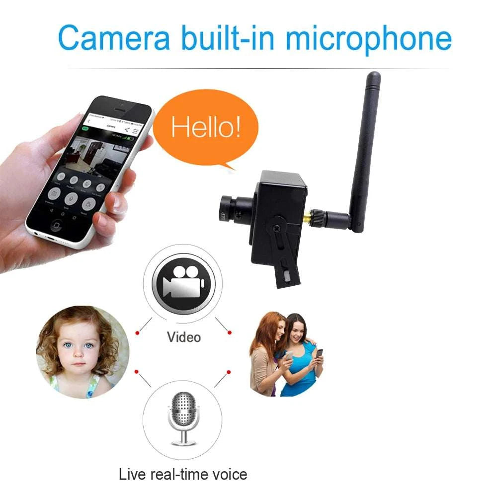 1080P Mini WiFi Security Camera with Audio and Motion Alerts-1080P With Adapter / AU Plug / 3.6mm