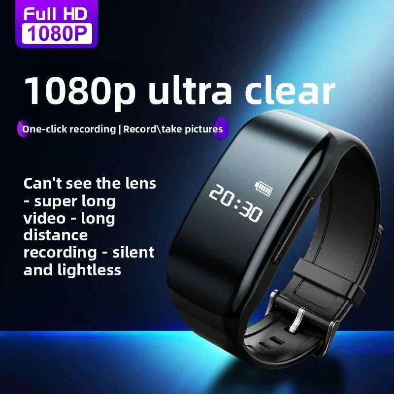 1080P Mini Wristband Camera Watch with 3-Hour Recording-black / with 4G / China Mainland