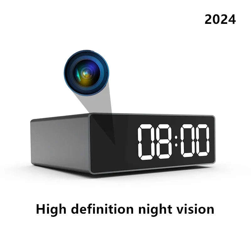 1080P Night Vision Clock Camera for Discreet Home Security-With 32G SD Card