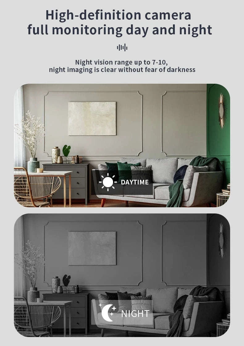 1080P Night Vision Clock Camera for Discreet Home Security-With 32G SD Card