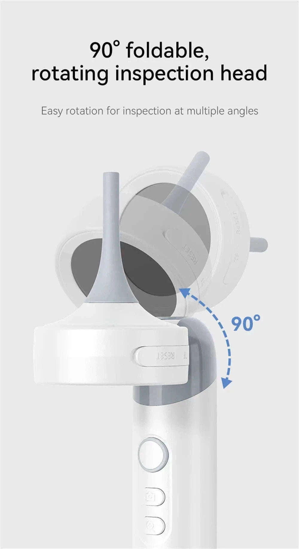 1080P Otoscope Ear Camera with Screen and LED Lights for Clear Inspection-WHITE / United States