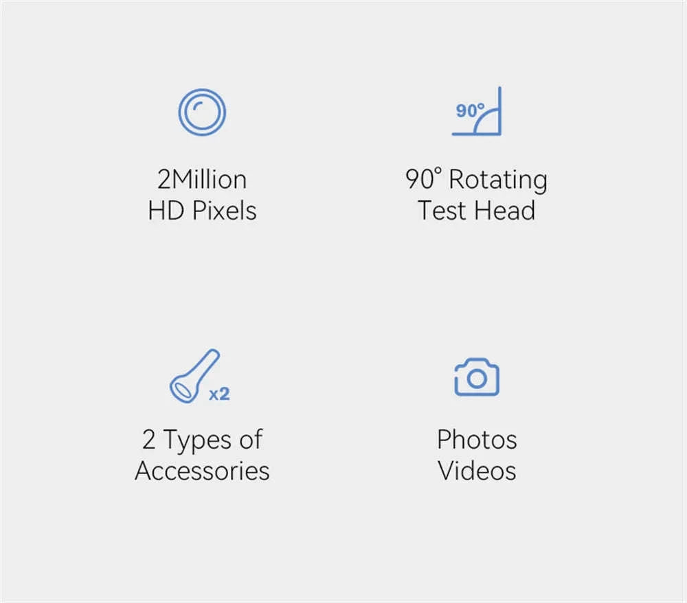 1080P Otoscope Ear Camera with Screen and LED Lights for Clear Inspection-WHITE / United States